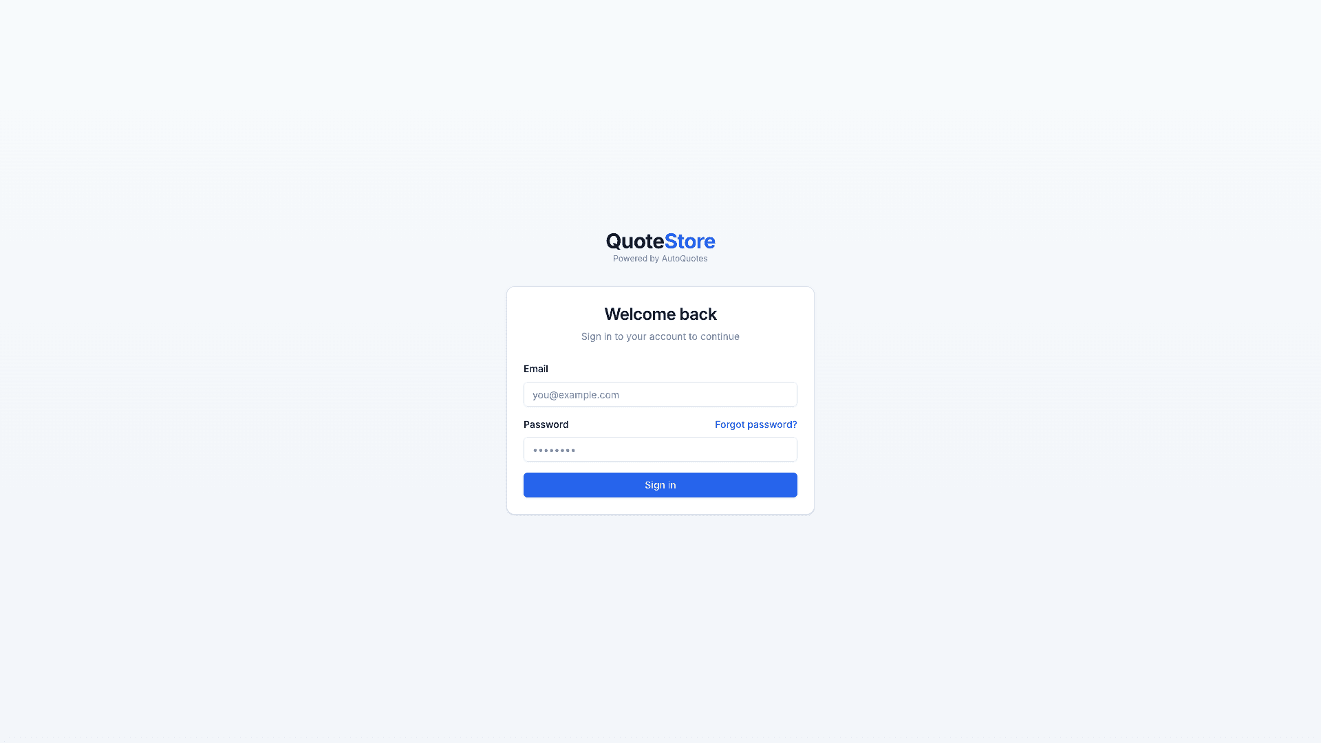 Sign-in page