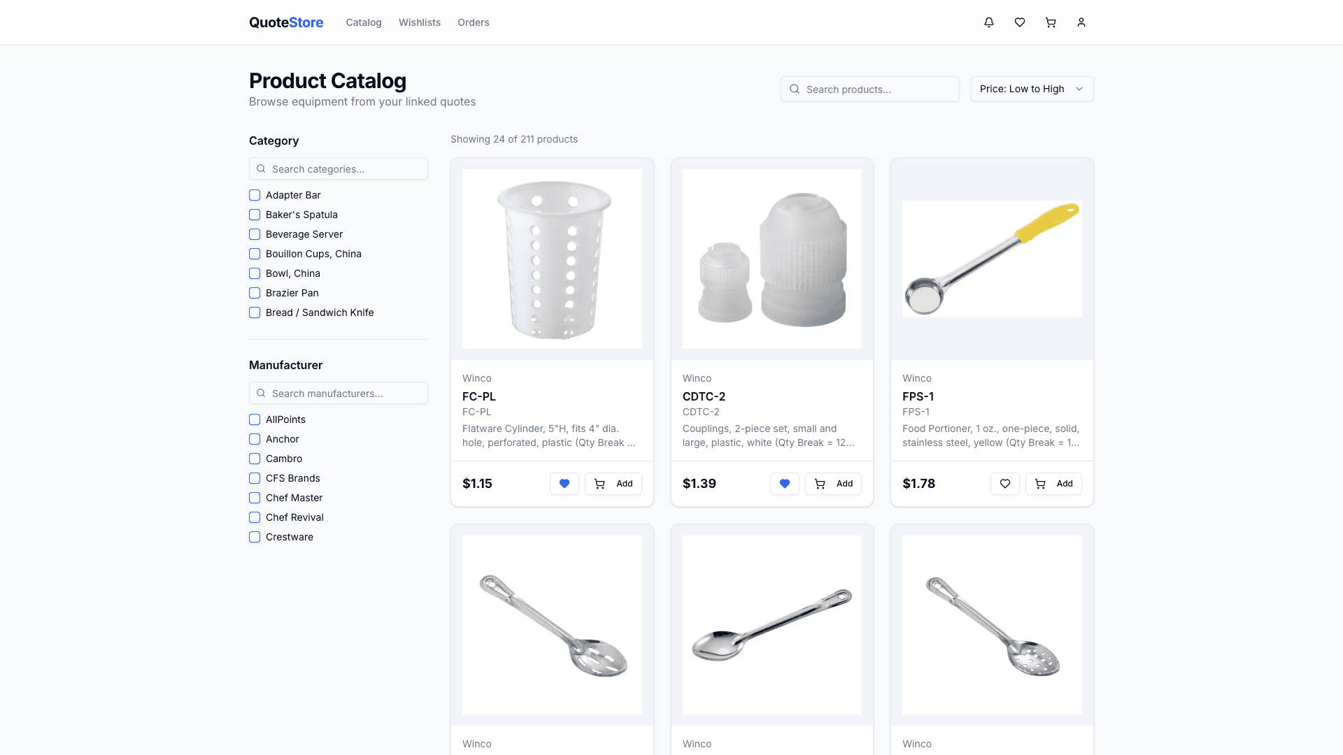 Buyer catalog