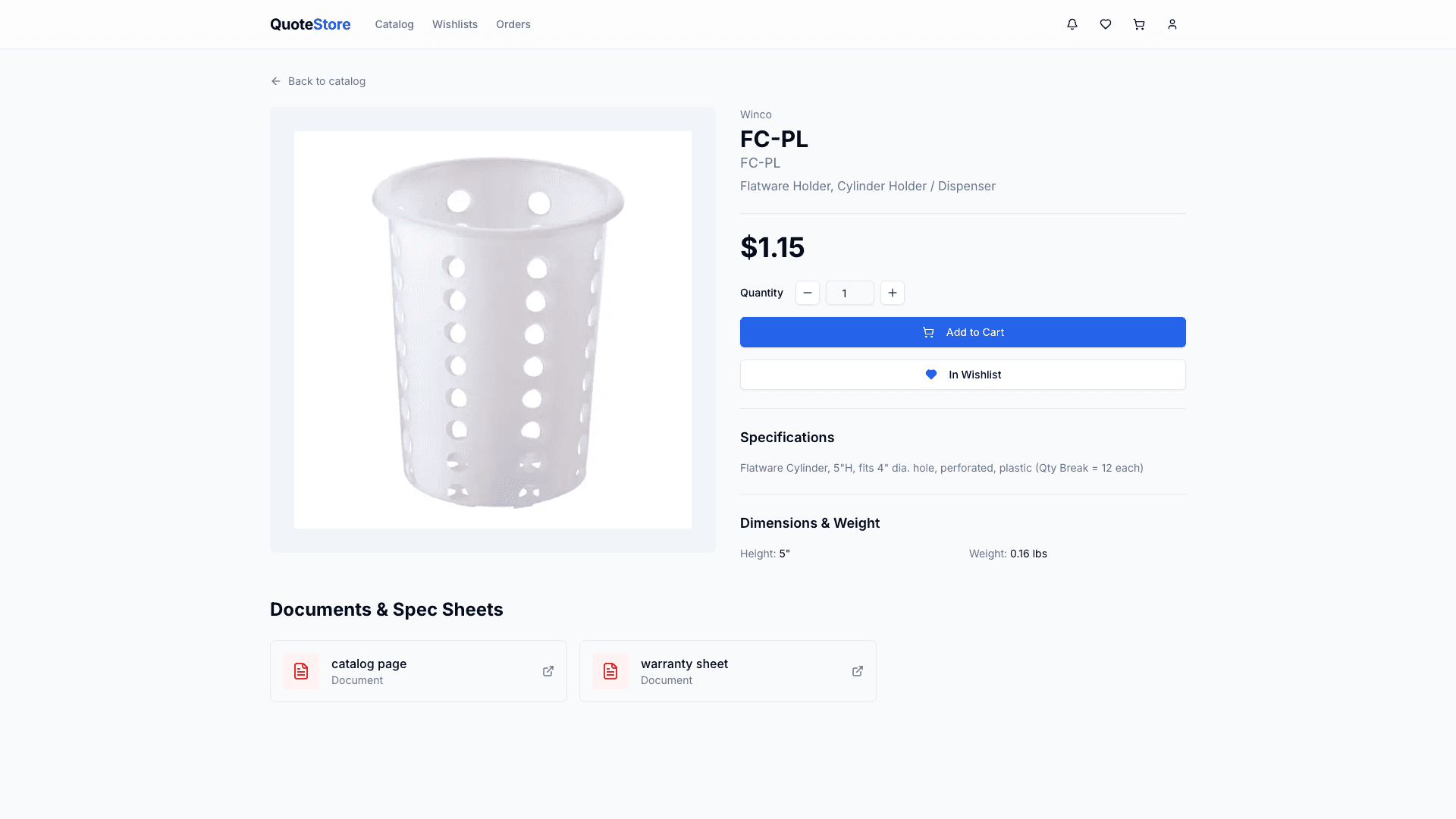 Buyer product detail