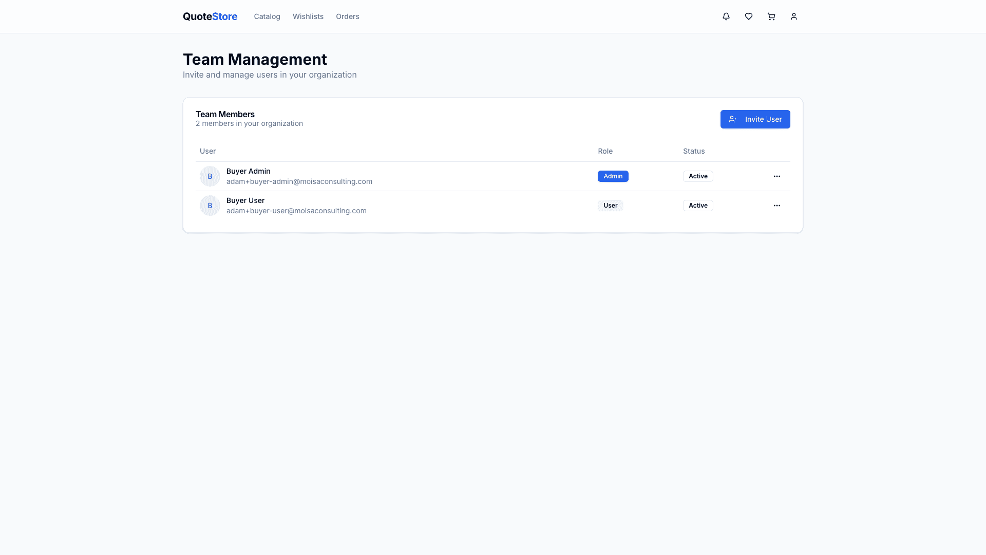 Buyer team management