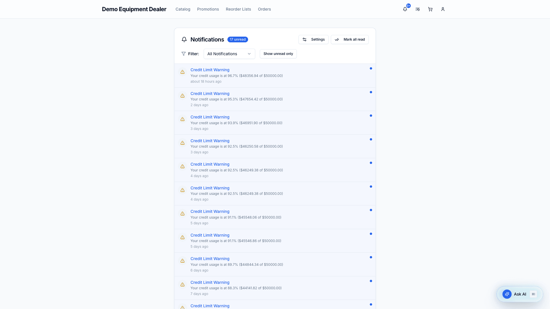 Buyer notifications